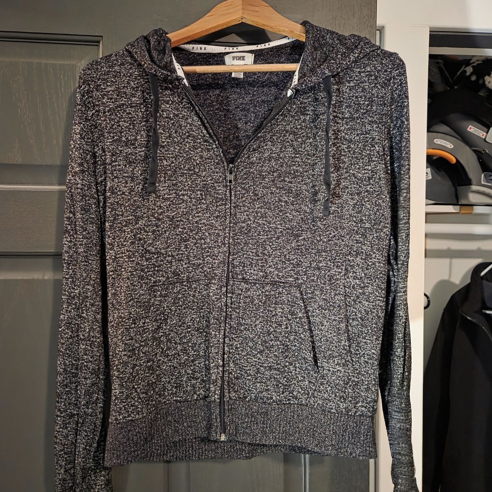PINK Victoria's Secret Charcoal Zip-Up Jacket